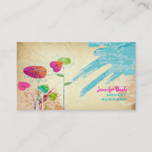 PixDezines Vintage Grunge Floral ♥♥♥♥ Business Card
