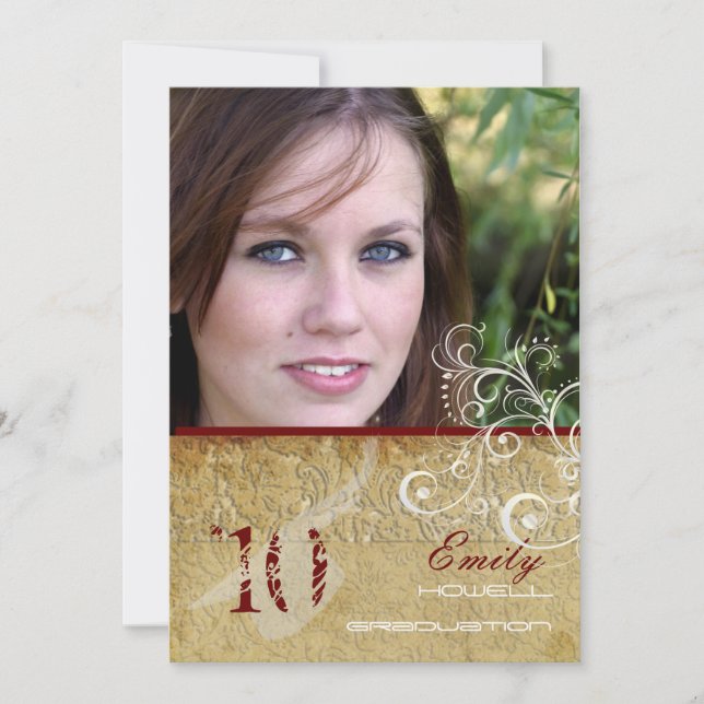 PixDezines Vintage/Grunge/Swirls/Damask Invitation (Front)