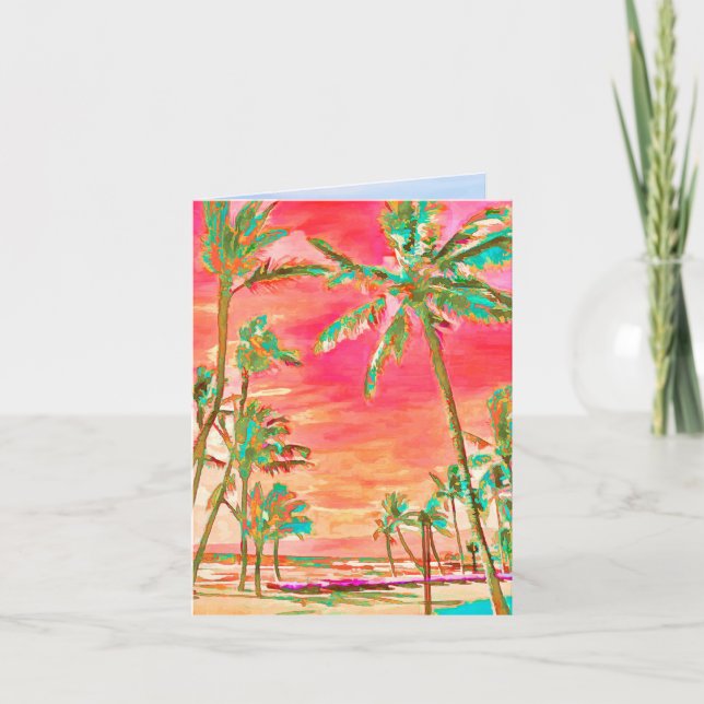 PixDezines Vintage Hawaii/Thank You Thank You Card (Front)