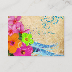 PixDezines vintage hula waves Business Card