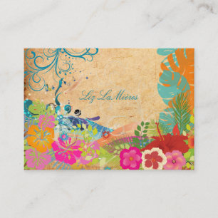 PixDezines vintage hula waves Business Card