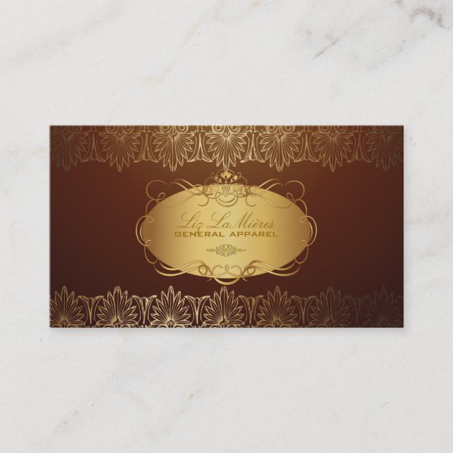 PixDezines VINTAGE LACE/ART DECO Business Card (Front)