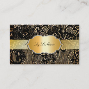 PixDezines Vintage Lace-Up/black Business Card