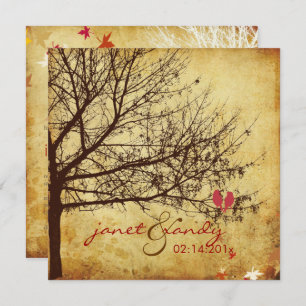 PixDezines VINTAGE LOVE BIRDS/FALL INVITATIONS