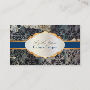 PixDezines vintage lys damask wallpaper/diy colour Business Card