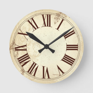 PixDezines Vintage Old English clock
