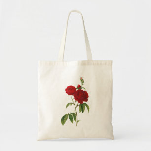 PixDezines Vintage Red Roses/Redoute Illustration/ Tote Bag