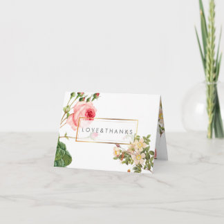 PixDezines Vintage Roses/Redoute/Thank You Thank You Card