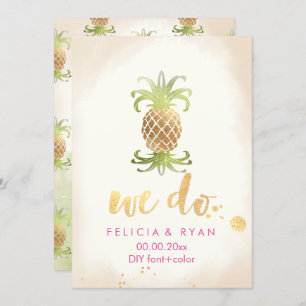 PixDezines Vintage Royal Hawaiian Pinapples Invitation