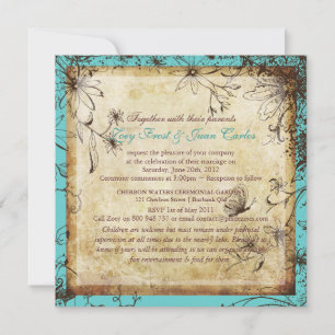 PixDezines Vintage Secret Garden, fall wedding Invitation