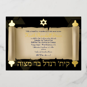 PixDezines vintage torah scroll bar mitzvah