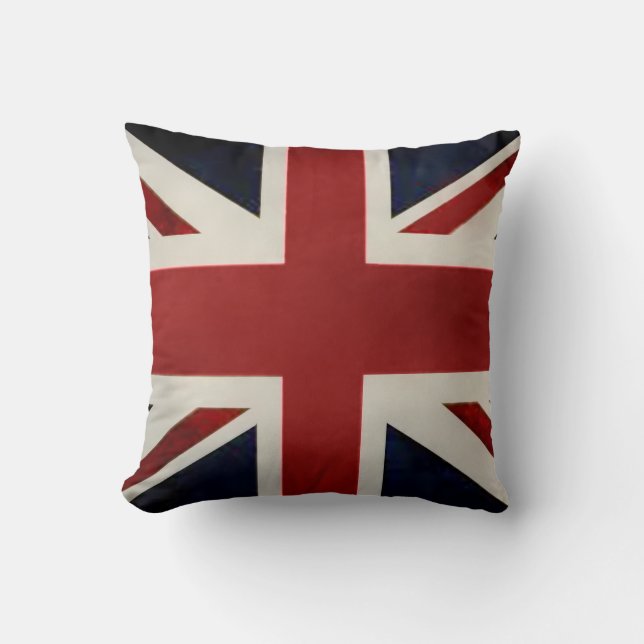 PixDezines vintage union jack flag Cushion (Front)