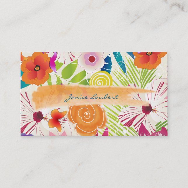 PixDezines wailea/diy background Business Card (Front)