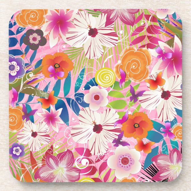PixDezines wailea/DIY background colour Coaster (Front)