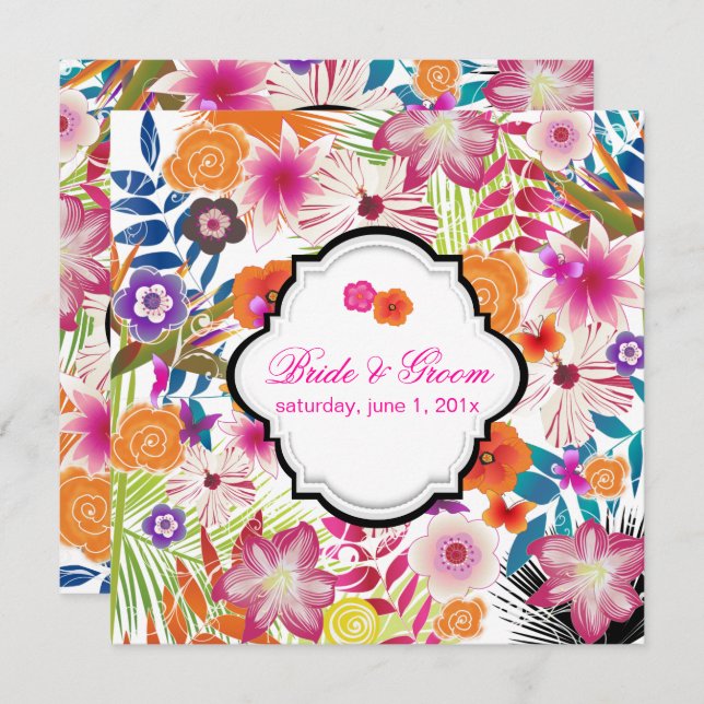 PixDezines wailea/diy background Invitation (Front/Back)