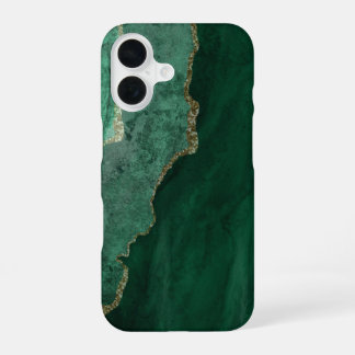 PixDezines WATERCOLOR AGATE DARK GREEN iPhone 16 Case