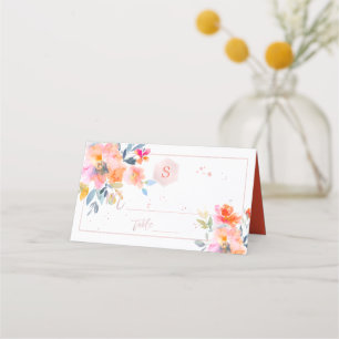 PixDezines Watercolor Bat Mitzvah, Garden Roses Place Card