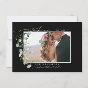 PixDezines Watercolor Eucalyptus Wreath Greenery S Save The Date