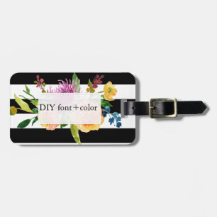 PixDezines watercolor/floral Luggage Tag