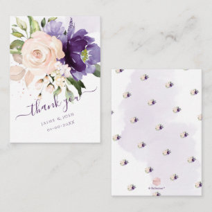PixDezines Watercolor Flowers Blush Pink Purple Card