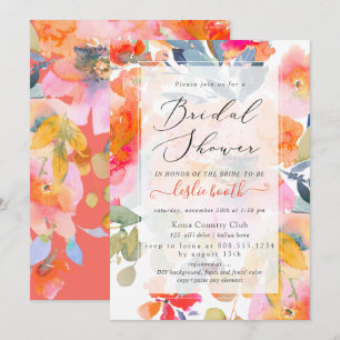 PixDezines Watercolor, Garden Roses Bridal Shower Invitation
