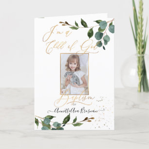 PixDezines Watercolor Greenery LDS Baptism Program