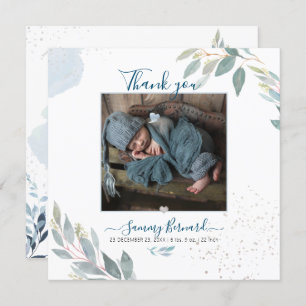 PixDezines Watercolor Greenery Thank You Invitation