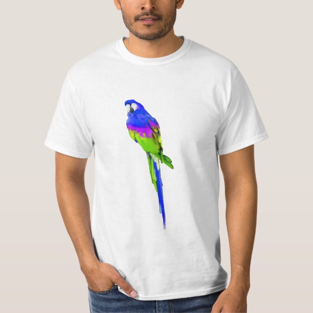 PixDezines watercolor macaw T-Shirt (Front)