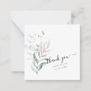 PixDezines Watercolor Pink Gum Eucalyptus   Card