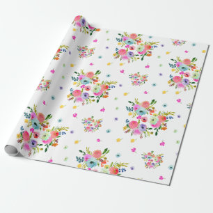 PixDezines Watercolor Ranunculus   DIY background Wrapping Paper