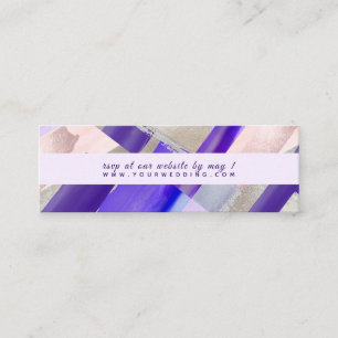 PixDezines Watercolor Silver Purple web RSVP Mini Business Card
