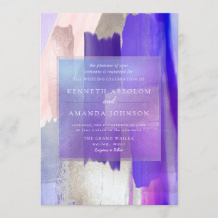 PixDezines Watercolor Swatch Violet Lilac Lavender Invitation