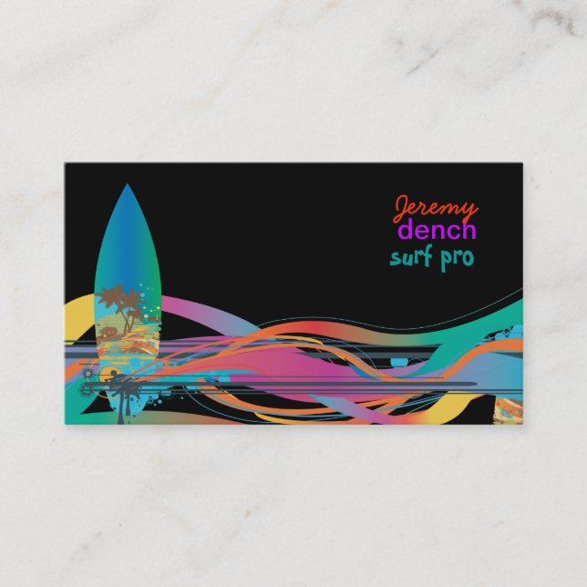 PixDezines Wave Crest Hawaii ♥♥♥♥♥ Business Card (Front)