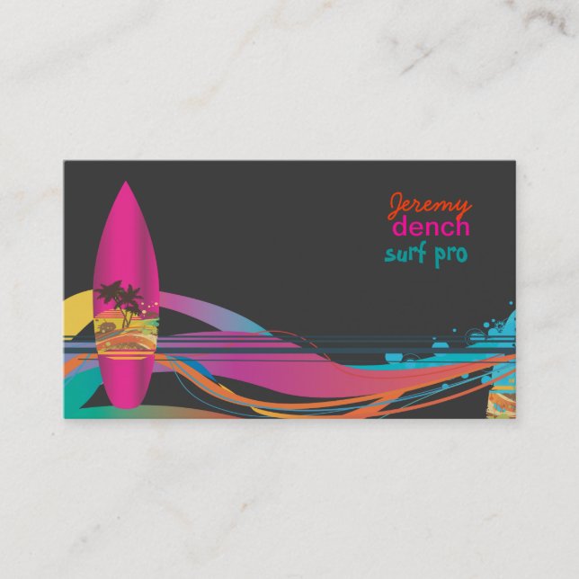 PixDezines Wave Crest Hawaii ♥♥♥♥♥ Business Card (Front)