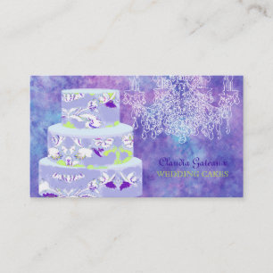 PixDezines wedding cakes/watercolor affects Business Card