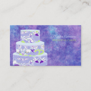 PixDezines wedding cakes/watercolor affects Business Card