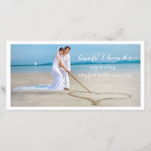 PixDezines wedding photo DIY font thank you Card