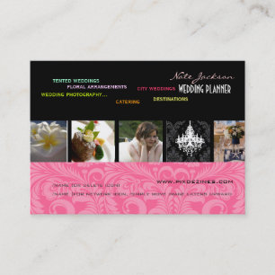 PixDezines wedding planners/diy colours+fonts Business Card