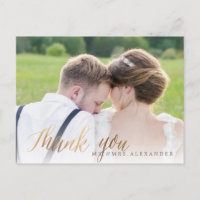 PixDezines Wedding Thank You/Faux Gold Script