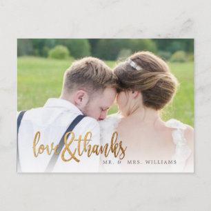 PixDezines Wedding Thank You/Fun Script Postcard