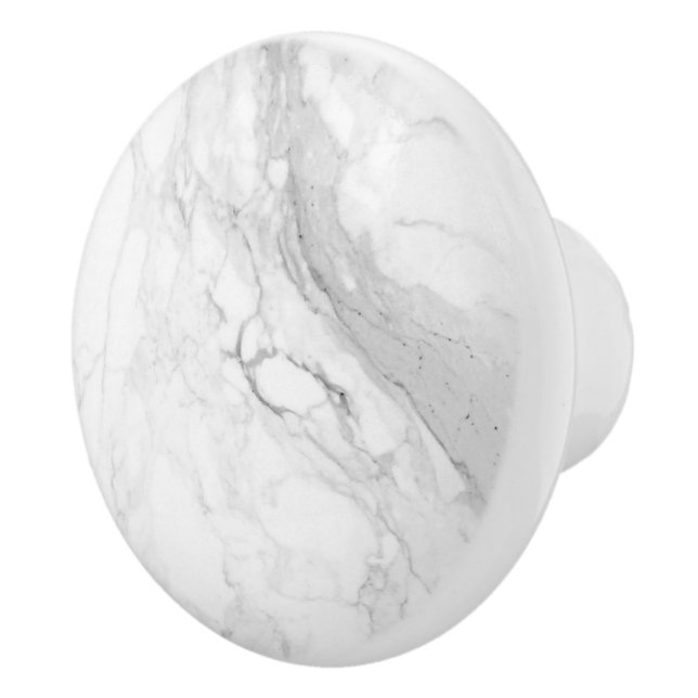 PIXDEZINES WHITE MARBLE CERAMIC KNOB (Right)