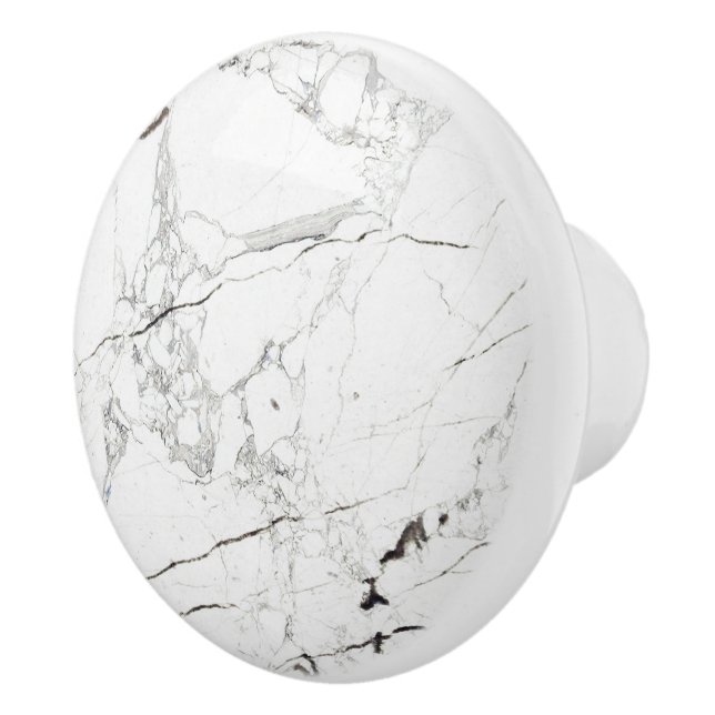PIXDEZINES WHITE MARBLE CERAMIC KNOB (Right)