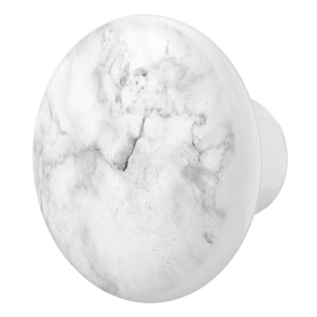 PIXDEZINES WHITE MARBLE CERAMIC KNOB (Right)