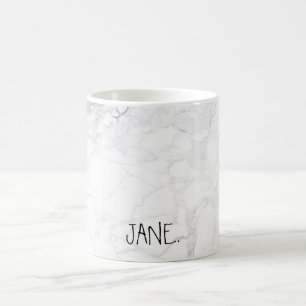PixDezines WHITE MARBLE Coffee Mug