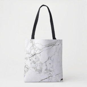 PixDezines WHITE MARBLE Tote Bag