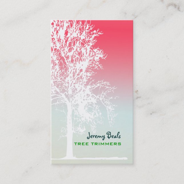 PixDezines white oak Tree Trimmers ♥♥♥♥ Business Card (Front)