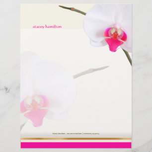 PixDezines White Orchid 2 Perfect Bride Letterhead