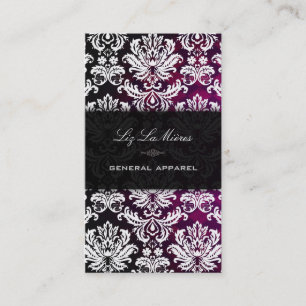 PixDezines White Pique Vintage Damask Business Card