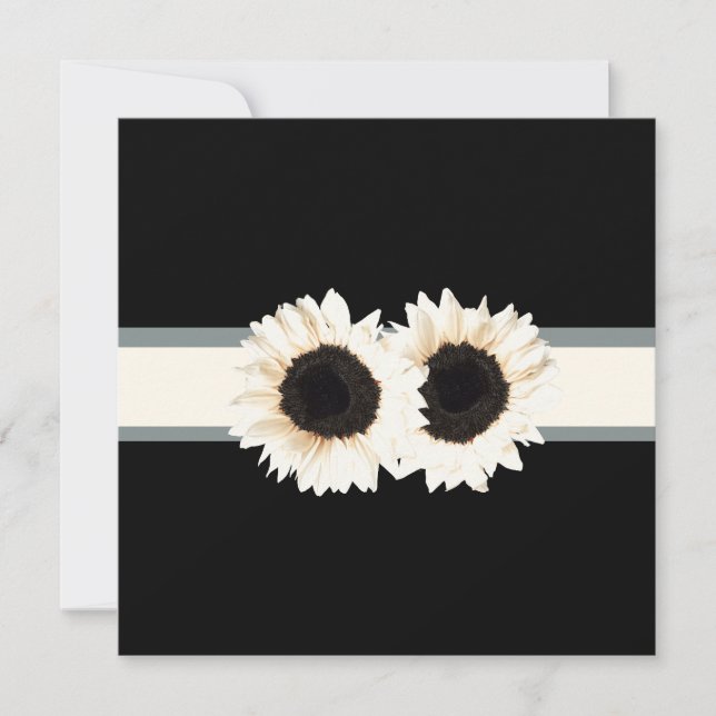 PixDezines white sunflower/diy background+event! Invitation (Front)