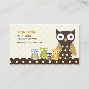 PixDezines Whoot's Daycare Business Card